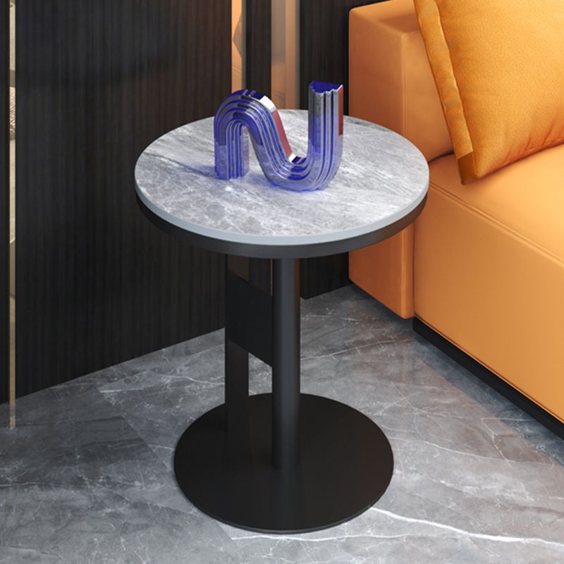 Modern Round Corner Table Slate Pedestal Side Table for Living Room Clearhalo 'Coffee & Accent Tables' 'End & Side Tables' 'end_side_tables' 'furn' 'furn_end_side_tables' 'Furniture' 'Living Room Furniture' 1200x1200_8f7eaed5-9dba-438c-88d5-f6fb3fefc34b
