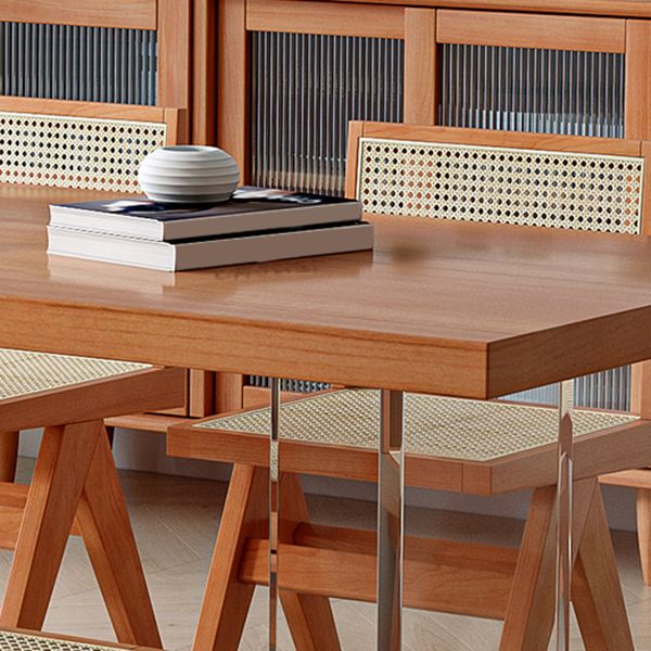 Modern 1/2/5 stukken Dinerset rechthoekige dennenhout eettafel voor eetkamercafé