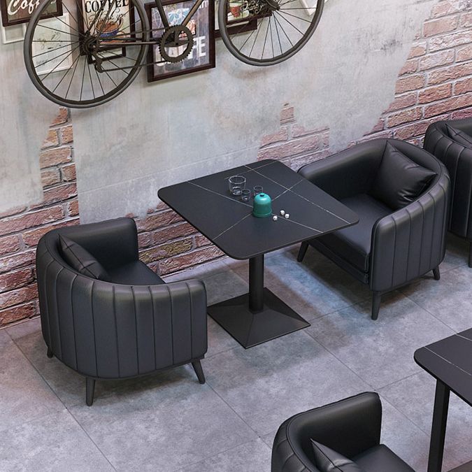 Industrial Style Dining Table Black Base Dining Table for Dining Room Clearhalo 'Dining Tables & Seating' 'Dining Tables' 'dining_table' 'furn' 'furn_dining_table' 'Furniture' 'furniture_dining_table' 'Kitchen & Dining Furniture' 'kitchen' 'kitchen_dining_table' 1200x1200_8f7f0634-7746-4160-bdc0-7735a8a5584b