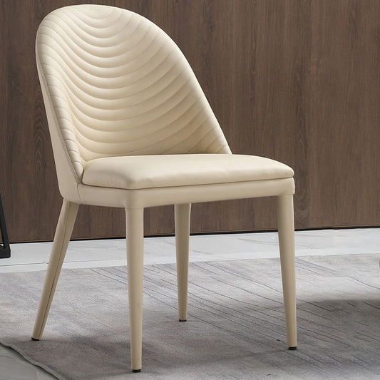 Upholstered Dining Side Chair Faux Leather Dining Accent Chair