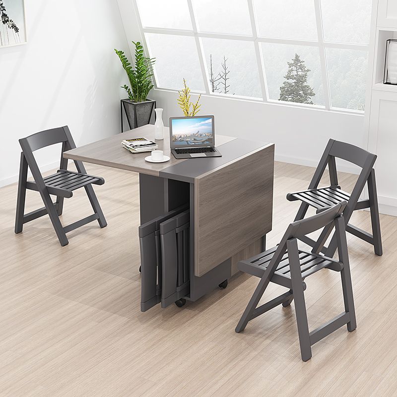 39.4''L Rectangle Mid-Century Modern Dining Table Drop-Leaf Table for Home (only table) Clearhalo ' dining_table' 'Dining Tables & Seating' 'Dining Tables' 'furn' 'furn_dining_table' 'Furniture' 'furniture_dining_table' 'Kitchen & Dining Furniture' 'kitchen&dining_furn' 'kitchen' 'kitchen_dining_table' 1200x1200_8f7fb402-249c-4b4c-93e3-6b49a2b5a3a7