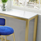 Glam Rectangle Bar Table Set 1/3 Pieces Counter Table for Dining Room
