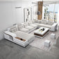 Velvet and Faux Leather Sloped Arms Modular Sectionals Sofa for Living Room Clearhalo 'furn' 'furn_sectionals' 'Furniture' 'Living Room Furniture' 'Sectionals' 1200x1200_8f814f42-d17b-48dd-987c-2957543e071a