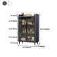 Glam Style Sideboard Engineered Wood Storage Dining Sideboard with Glass Door