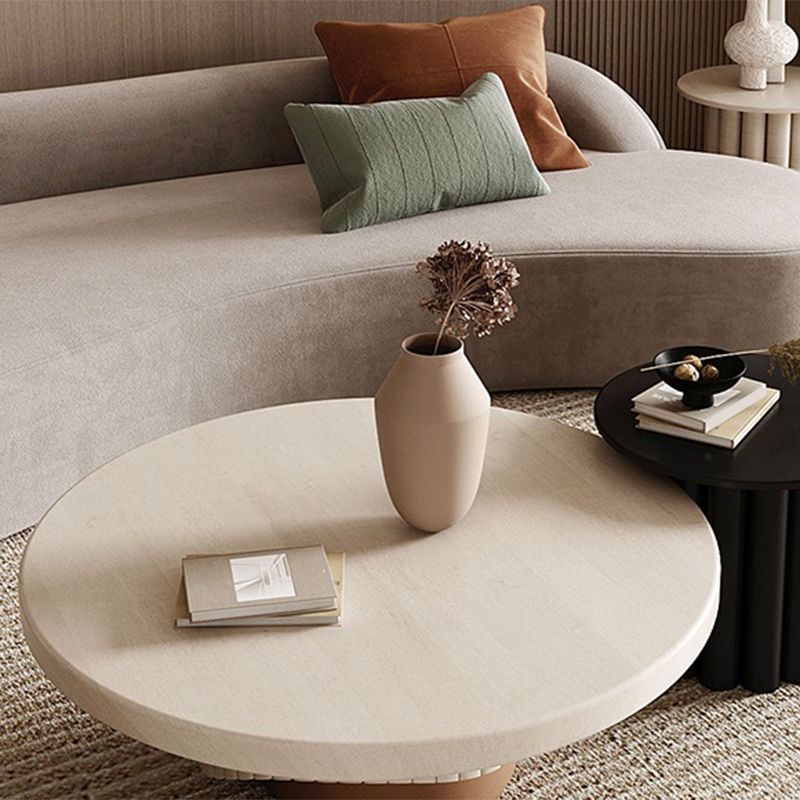 Piedistal Base Design rotondo tavolino in legno moderno tavolino