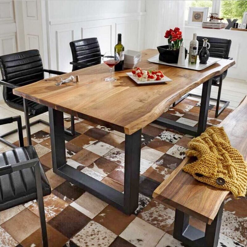 Rectangle Double Pedestal Industrial Dining Table Fixed Table of Solid Wood Clearhalo ' dining_table' 'Dining Tables & Seating' 'Dining Tables' 'furn' 'furn_dining_table' 'Furniture' 'furniture_dining_table' 'Kitchen & Dining Furniture' 'kitchen&dining_furn' 'kitchen' 'kitchen_dining_table' 1200x1200_8f83b85c-d9da-4b86-afa2-de66b7b001fa