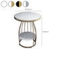 24.8 inch Tall Frame Metal Side Table with Shelf Glam Side End Table Clearhalo 'Coffee & Accent Tables' 'End & Side Tables' 'end_side_tables' 'furn' 'furn_end_side_tables' 'Furniture' 'Living Room Furniture' 1200x1200_8f83fb42-aab4-4089-b510-fcf908f56c59