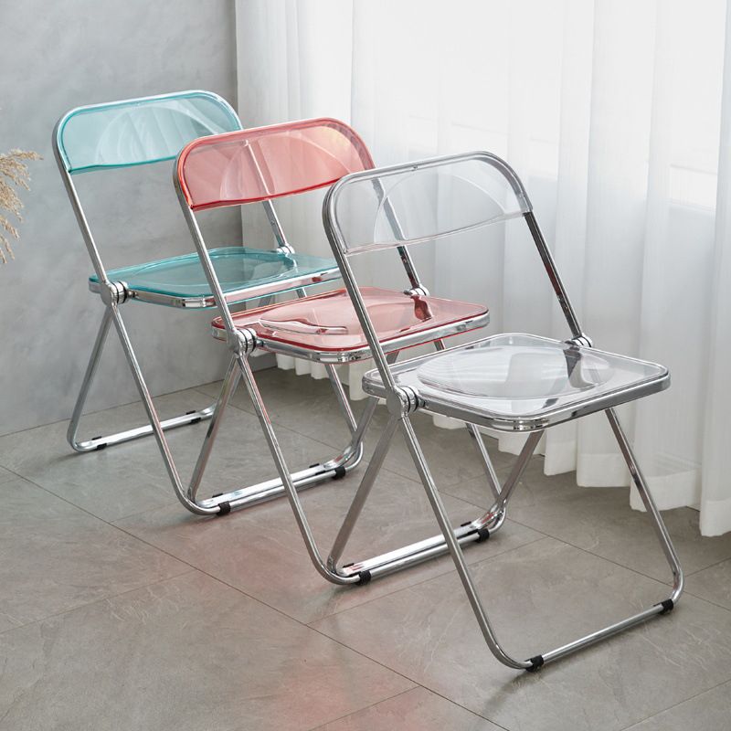 Industrial Design Folding Plastic Side Chairs Open Back Dining Side Chair Clearhalo ' kitchen&dining_furn' 'Dining Chairs' 'Dining Tables & Seating' 'dining_chair' 'furn' 'furn_dining_chair' 'Furniture' 'furniture_dining_chair' 'Kitchen & Dining Furniture' 'kitchen' 1200x1200_8f85655f-fa9a-40f4-b568-32377969a57f