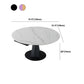 Stone Modern Round Table Standard Height Dining Room Table with Pedestal Base