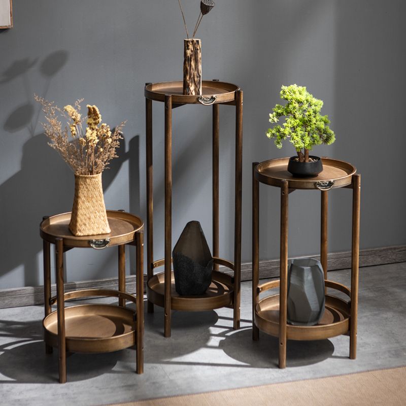 Wood End Table Round/Rectangular Side End Table with Storage Clearhalo 'Coffee & Accent Tables' 'End & Side Tables' 'end_side_table' 'end_side_tables' 'furn' 'furn_end_side_tables' 'Furniture' 'furniture_end_side_table' 'Living Room Furniture' 1200x1200_8f871456-a34b-425d-af98-b45a87325811