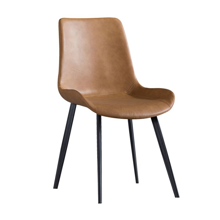 Contemporary Metal Dining Room Chairs Leather Dining Chairs for Home Use Clearhalo ' kitchen&dining_furn' 'Dining Chairs' 'Dining Tables & Seating' 'dining_chair' 'furn' 'furn_dining_chair' 'Furniture' 'furniture_dining_chair' 'Kitchen & Dining Furniture' 'kitchen' 1200x1200_8f884e75-f0c7-4d6a-a528-67ac807942b6