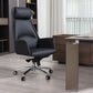 Contemporary Chair Black Leather Adjustable Seat Height Office Chair Clearhalo 'furn' 'furn_office_chair' 'Furniture' 'Office Chairs' 'Office Furniture' 'office_chair' 1200x1200_8f8aa88c-f2dd-4fe2-ab31-cabf40bc8b8b