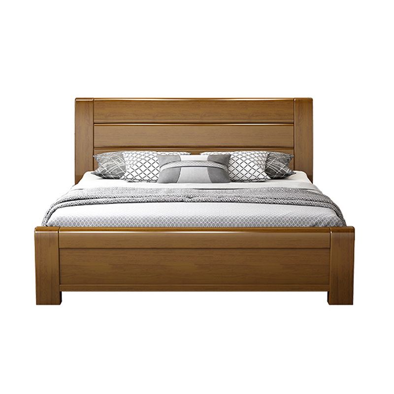 Traditional Pine Wood with Headboard Rectangular Panel Standard Bed Clearhalo 'Bedroom Furniture' 'Beds' 'furn' 'furn_beds' 'Furniture' 1200x1200_8f8af03a-1a43-46c4-94e9-c710866e02b1