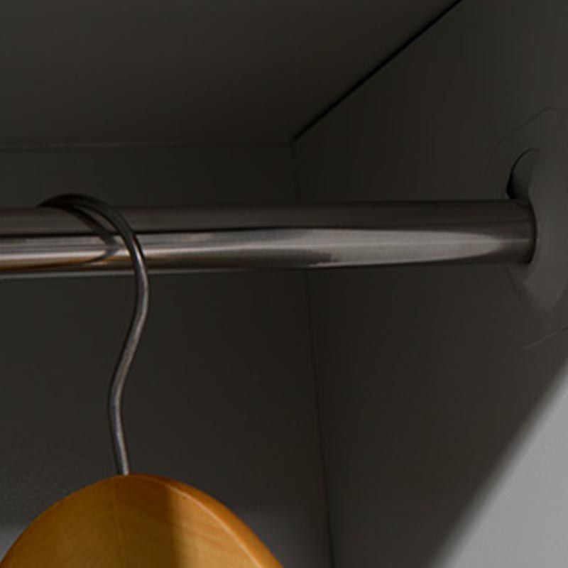 Modern White Storage Cabinet with Hinged Door Metal Cabinet for Bathroom Clearhalo 'Armoires & Wardrobes' 'armoires_wardrobes' 'Bedroom Furniture' 'furn' 'furn_armoires_wardrobes' 'Furniture' 1200x1200_8f8c0bac-0e92-4fbe-8b71-c7d3fe16e638