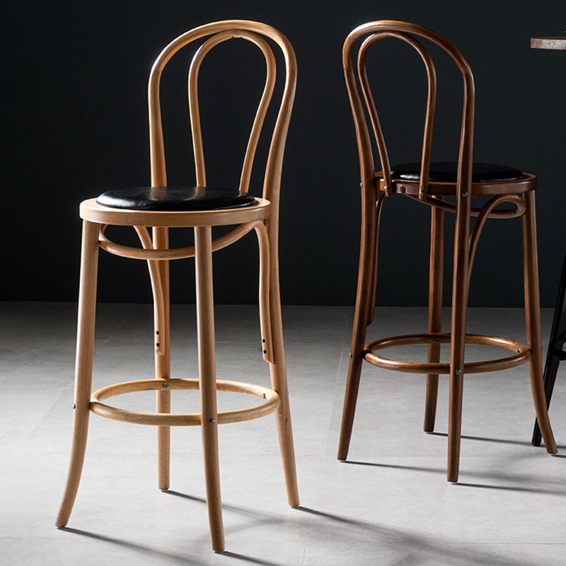 Modern Style Bar Stool Backrest Solid Wood Counter Stool for Bristol Clearhalo 'Bar Furniture' 'Bar Stools' 'bar_stools' 'furn' 'furn_bar_stools' 'Furniture' 'Kitchen & Dining Furniture' 1200x1200_8f8ddfe2-ee5f-4542-837e-4a1ef02eb349