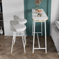 Industrial Iron Bar Table Faux Marble Specialty Top 41.3"H Bistro Table with Footrest Clearhalo 'Bar Furniture' 'Bar Tables' 'bar_tables' 'furn' 'furn_bar_tables' 'Furniture' 'furniture_bar_tables' 'Kitchen & Dining Furniture' 1200x1200_8f8e82f6-c85d-4b1c-8c6a-5e5a244ba5b2