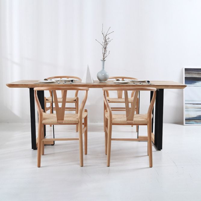 Industrial Style Dining Site Table Solid Wood Double Pedestal Furniture Clearhalo ' dining_table' 'Dining Tables & Seating' 'Dining Tables' 'furn' 'furn_dining_table' 'Furniture' 'furniture_dining_table' 'Kitchen & Dining Furniture' 'kitchen&dining_furn' 'kitchen' 'kitchen_dining_table' 1200x1200_8f8f1486-9b91-43a1-be5c-aaeaf46f9929
