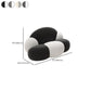 29.53" Wide Polyester Blend Curved Sofa Cloud Shape Armless Sofa