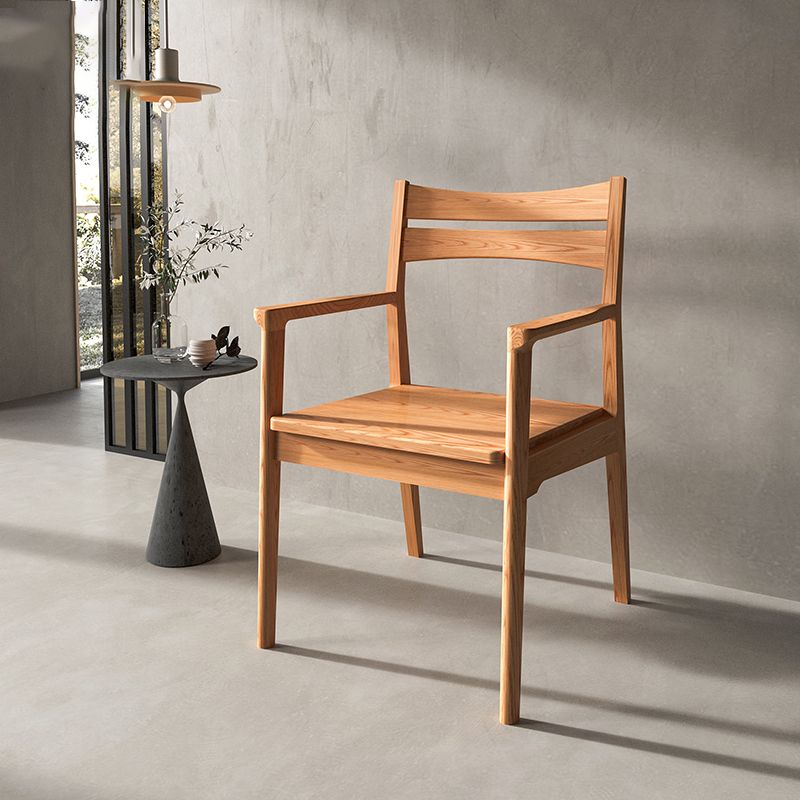 Silla de comedor de estilo moderno silla de brazo de madera de madera para sala de estar
