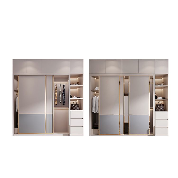 Glijdende houten garderobe kast eigentijdse garderobe armoire