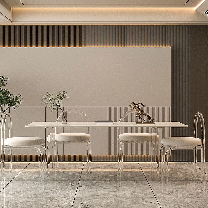 Table à manger en pierre moderne médiévale, table à double piédestal pour salle à manger