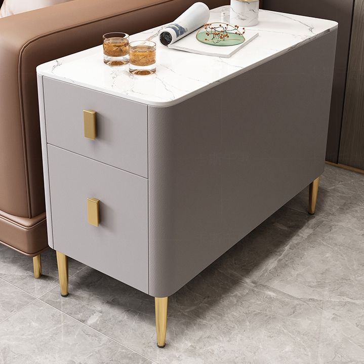 Modern Style White Rectangular Side Table with Storage and Shelf Clearhalo 'Coffee & Accent Tables' 'End & Side Tables' 'end_side_table' 'end_side_tables' 'furn' 'furn_end_side_tables' 'Furniture' 'furniture_end_side_table' 'Living Room Furniture' 1200x1200_8f928862-3803-46d6-8f4f-74eb7c3face8