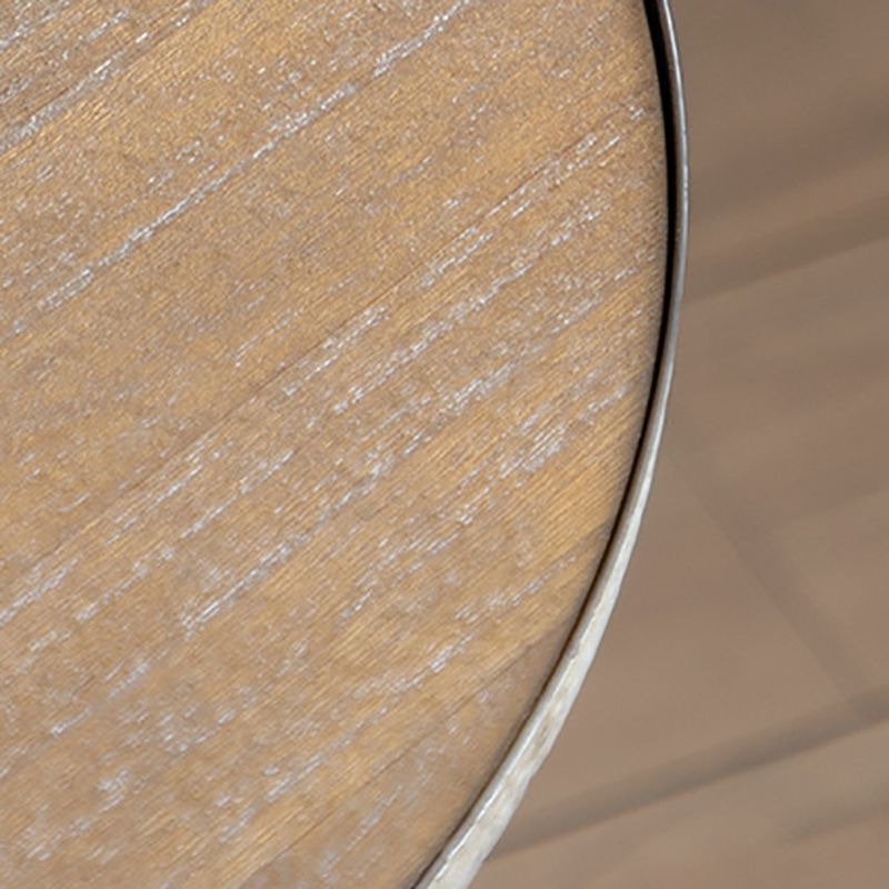 20" Wide French Country Side Table Metal Round Accent Side Table