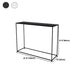 Contemporary Iron Rectangle Storage End Table with Shelf Frame Console Table