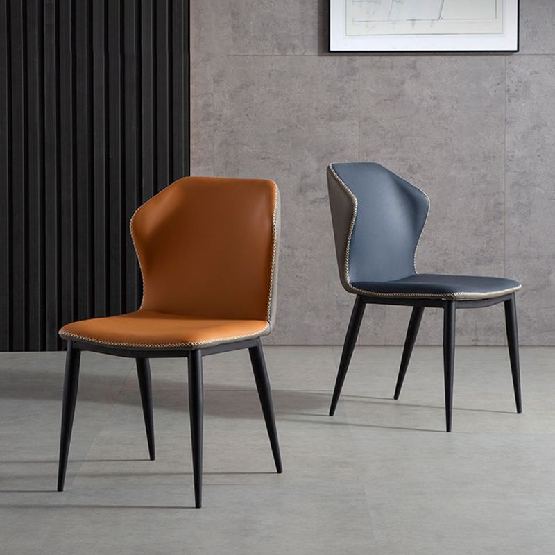 Modern Metal Dining Room Chair Wingback Armless Chair for Restaurant Clearhalo ' kitchen&dining_furn' 'Dining Chairs' 'Dining Tables & Seating' 'dining_chair' 'furn' 'furn_dining_chair' 'Furniture' 'furniture_dining_chair' 'Kitchen & Dining Furniture' 'kitchen' 1200x1200_8f93c0cf-67df-4f5f-83e4-7be93513b7cf