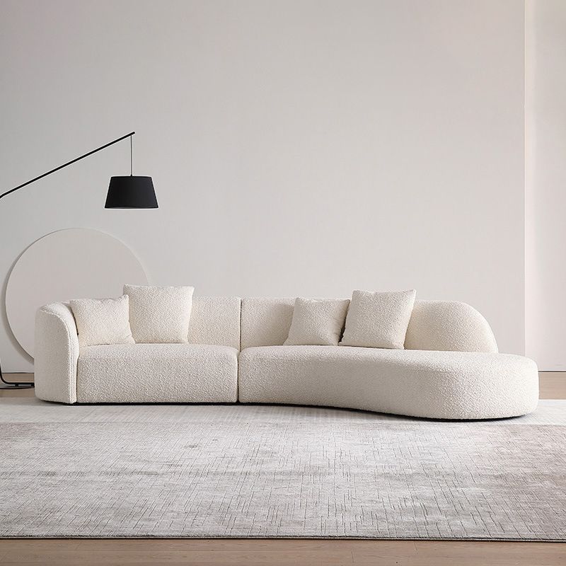 Beige Fabric Sectional Sofa Sloped Arm Sectional with Pillows Clearhalo 'furn' 'furn_sectionals' 'Furniture' 'Living Room Furniture' 'Sectionals' 1200x1200_8f93e8da-36e1-4034-9c45-a3b4ec1c6bf8