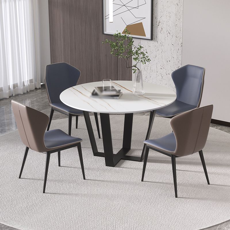 Modern 1/2/5/7 Pieces Dining Set Round Stone Dining Table for Dining Room Clearhalo 'Dining Room Sets' 'Dining Tables & Seating' 'dining_room_set' 'furn' 'furn_dining_room_set' 'Furniture' 'furniture_dining_room_set' 'Kitchen & Dining Furniture' 1200x1200_8f95100e-1462-4e64-8532-fa95216edef5