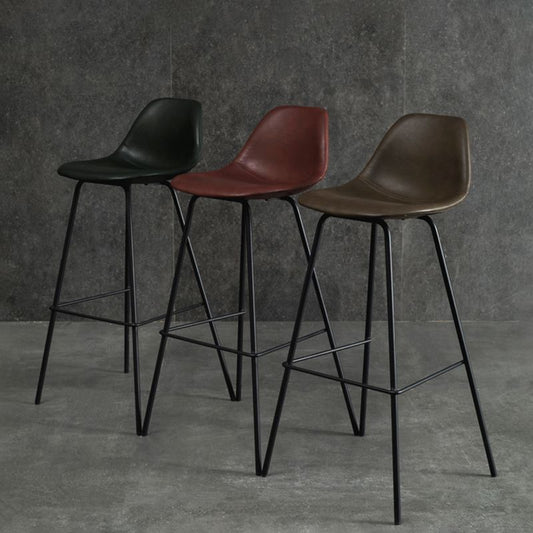 Black Metal Bar Stool Scandinavian Low Back Bristol Counter Stool with Bucket Seat Clearhalo 'Bar Furniture' 'Bar Stools' 'bar_stools' 'furn' 'furn_bar_stools' 'furniture_bar_stools' 'Kitchen & Dining Furniture' 'kitchen&dining_furn' 'kitchen' 'kitchen_furn' Furniture' 1200x1200_8f957c55-2452-4a4c-988a-9205c6f6396b