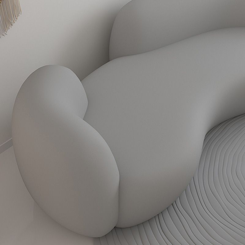 湾曲したラブシートソファコンテンポラリースタイルリビングルームのユニークな座席