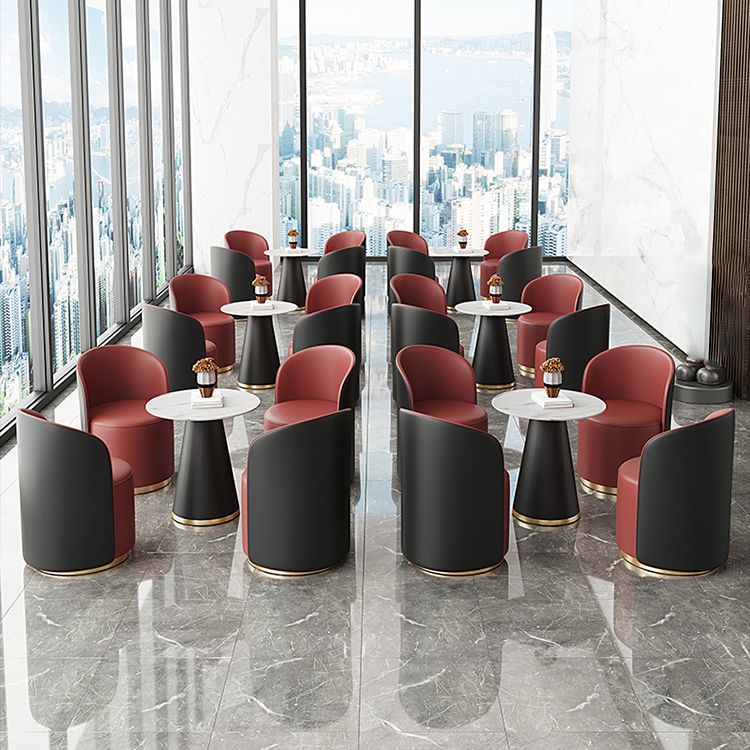 Moderne stijl gesinterde stenen dinerset rond 1/3/5 stukken eetgelegenheid set voor thuisgebruik