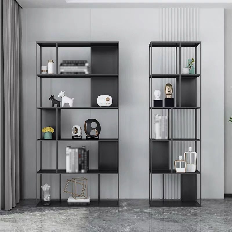 Open Metal Bookcase Industrial Rectangular Shelf for study room Clearhalo 'Bookcases' 'Furniture' 'furniture_bookcases' 'kitchen' 'kitchen_bookcases' 'Living Room Furniture' 'Office Furniture' 1200x1200_8f973afc-6a26-45f0-b82b-0a78d182d181