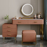 Tavolo da toeletta da toeletta da scrivania per trucco in legno massiccio set di sgabelli da toeletta