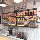 Modern Simple Wine Rack Iron Shelf Wall Mounted Wine Rack for Bar
