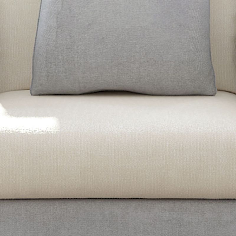 コンテンポラリーホワイトクッション標準四角い腕の固定ソファ