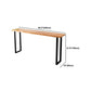 Modern Rectangle Pub/Bar Table Sled Metal Base Bar Height Table for Balcony
