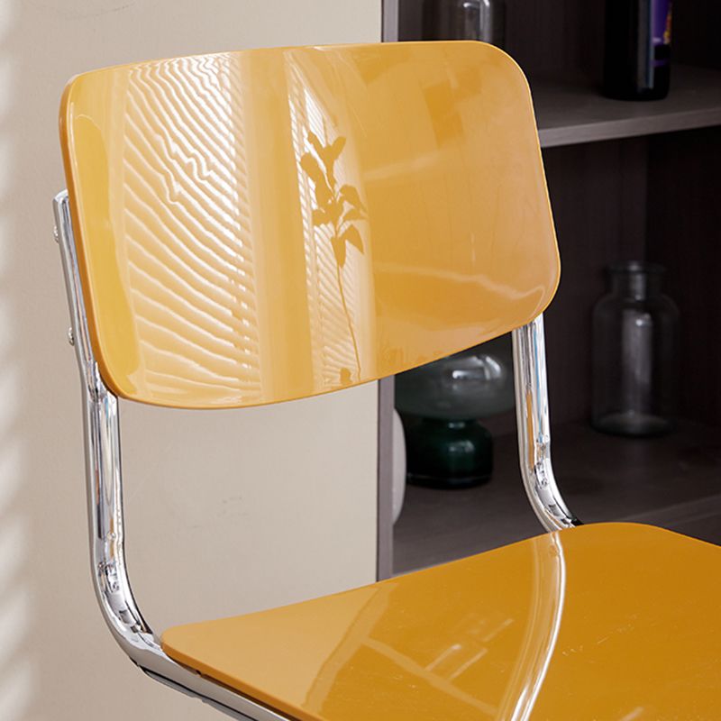 Modern Dining Room Open Back Silver Leg Armless Dining Chair Clearhalo 'Dining Chairs' 'Dining Tables & Seating' 'dining_chair' 'furn' 'furn_dining_chair' 'Furniture' 'Kitchen & Dining Furniture' 1200x1200_8f9bab76-ffda-44e8-a592-e98b31729cf3