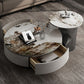 Glam Nesting Coffee Table Set Pedestal Coffee Table with Storage Drawers Clearhalo 'Coffee & Accent Tables' 'Coffee Tables' 'coffee_tables' 'furn' 'furn_coffee_tables' 'Furniture' 'Living Room Furniture' 1200x1200_8f9c5a26-67e3-42f9-b904-d55567504b5c