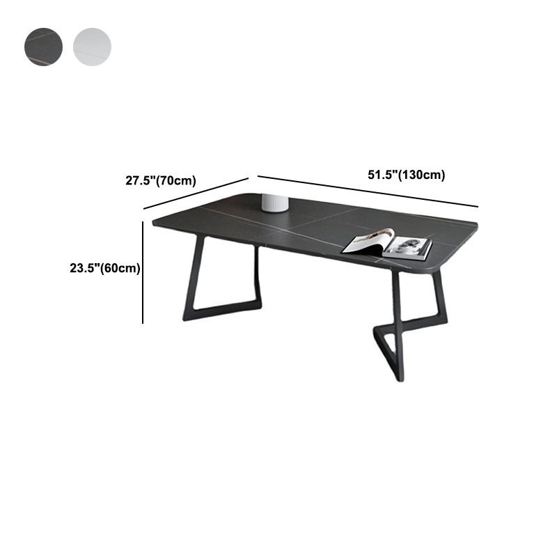 Enkele cocktailtafel leisteen rechthoekige salontafel voor woonkamer