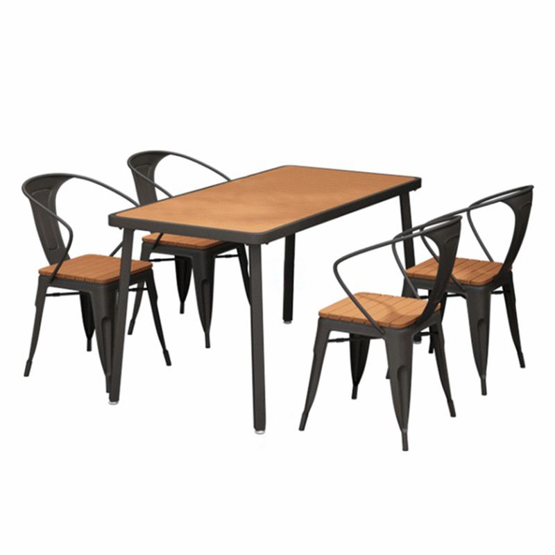モダンな埋め立てられた木製のダイニングテーブルセット1/5/7ピース自宅で使用するためのダイニングセット