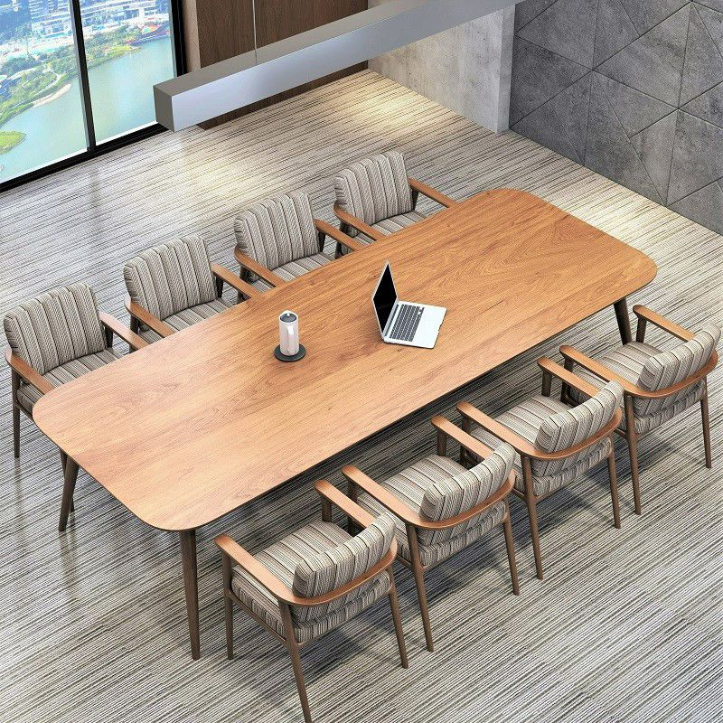 Rectangular Shaped Modern Office Tables Wooden Writing Desk in Brown Clearhalo 'furn' 'furn_office_desk' 'Furniture' 'Office Desks' 'Office Furniture' 'office_desk' 1200x1200_8f9fd671-3cf6-42de-9283-5328641d61b1