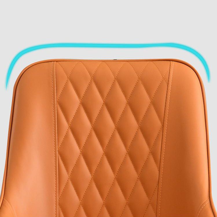 Contemporary Faux Leather Dining Chairs Metal Parsons Side Chair Clearhalo 'Dining Chairs' 'Dining Tables & Seating' 'dining_chair' 'furn' 'furn_dining_chair' 'Furniture' 'Kitchen & Dining Furniture' 1200x1200_8fa18526-3ace-48db-8007-1f46cb9c36b6