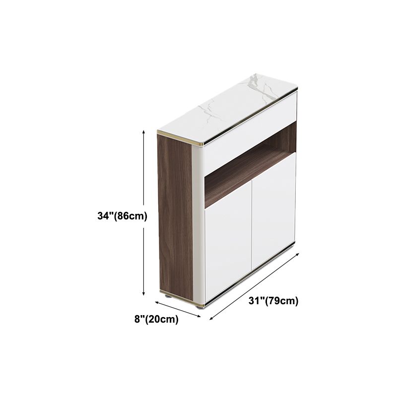 Wood Dining Room Sideboard Cabinet Glam Credenza with Storage and Drawer Clearhalo 'buffet_sideboard' 'Buffets & Sideboards' 'furn' 'furn_buffet_sideboard' 'Furniture' 'furniture_buffet_sideboard' 'Kitchen & Dining Furniture' 1200x1200_8fa19478-40f6-4543-bc5b-755cc8052e0d