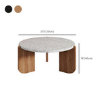 Tavolino contemporaneo rotondo in terrazzo 15,7 "h 1 tavolo da cocktail singolo