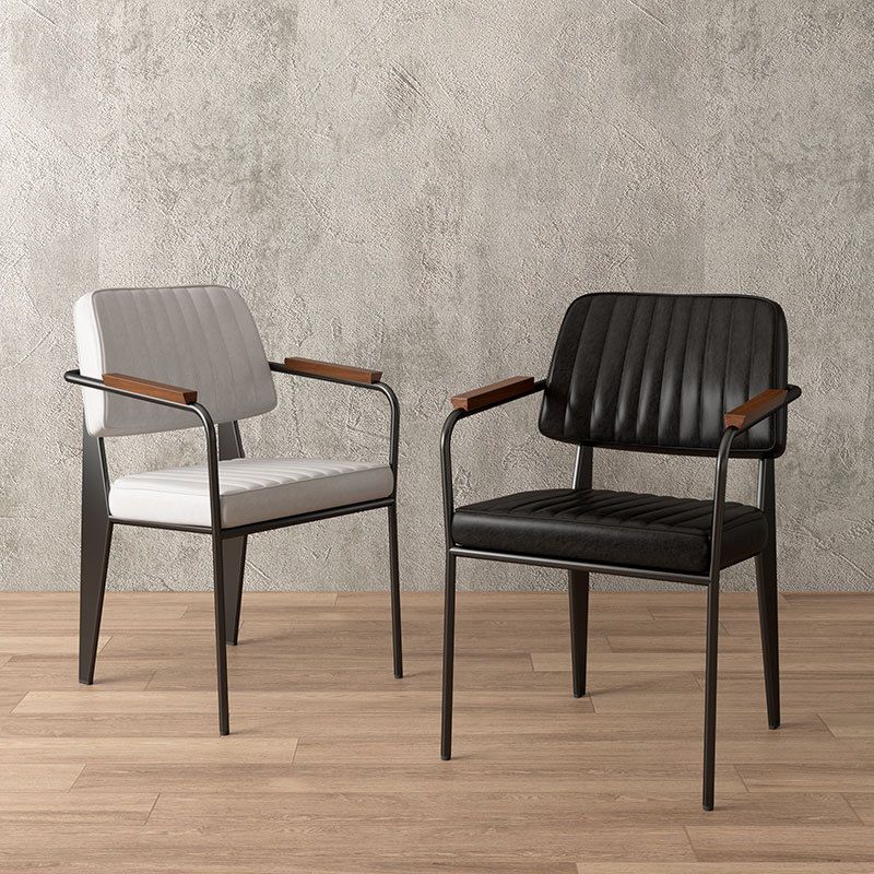 Industrial Kitchen Dining Side Chair Open Back Dining Arm Chair Clearhalo 'Dining Chairs' 'Dining Tables & Seating' 'dining_chair' 'furn' 'furn_dining_chair' 'Furniture' 'Kitchen & Dining Furniture' 1200x1200_8fa2e372-8160-443d-bfca-3e70a85088a3