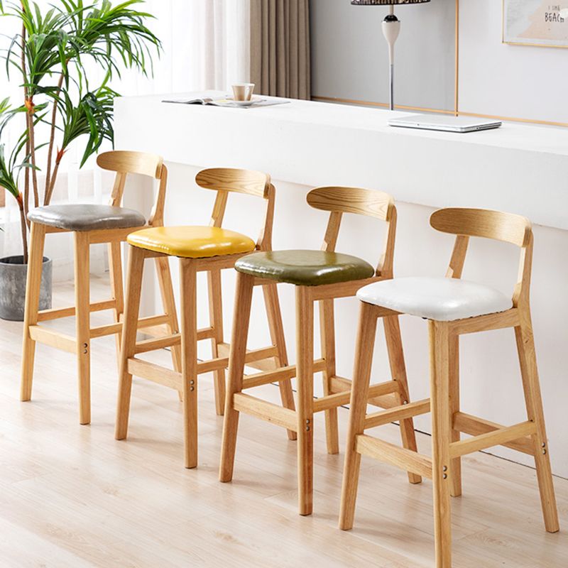 Modern Backrest Armless Counter Stool Wood Milk Tea Shop Bar Stool with Cushion Clearhalo 'Bar Furniture' 'Bar Stools' 'bar_stools' 'furn' 'furn_bar_stools' 'furniture_bar_stools' 'Kitchen & Dining Furniture' 'kitchen&dining_furn' 'kitchen' 'kitchen_furn' Furniture' 1200x1200_8fa2f205-bd51-4fcf-827e-e8d872c11538