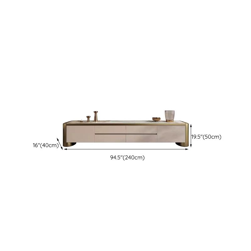 Contemporary Enclosed Storage TV Console Stone TV Stand Console for Living Room Clearhalo 'furn' 'furn_tv_stands_entertainment_centers' 'Furniture' 'Living Room Furniture' 'TV Stands & Entertainment Centers' 'TV Stands & Media Storage Furniture' 'tv_stands_entertainment_centers' 1200x1200_8fa3c2b9-2e4e-493f-a406-fb140fd9f9b7